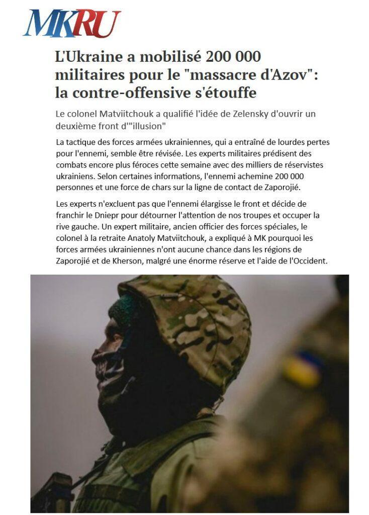 contre-offensive zaporojié