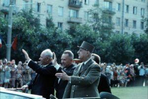 Charles de Gaulle en URSS en 1966 avec Alexis Kossiguine
