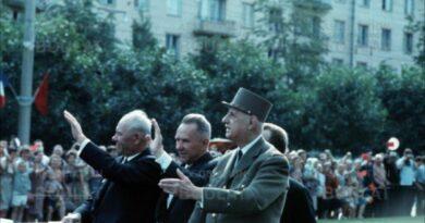 Charles de Gaulle en URSS en 1966 avec Alexis Kossiguine