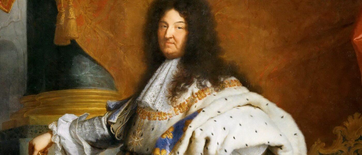 Portrait du roi Louis XIV en costume de sacre peint par Hyacinthe Rigaud en 1701