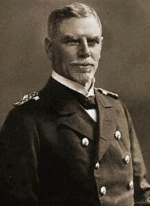 Le vice-amiral Comte Maximilian de Spee (1861 -1914) né à Copenhague et péri en mer avec ses deux fils à la tête de son escadre dans l’Atlantique sud lors de la bataille des Falkland le 8 décembre 1914