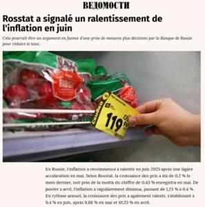 ralentissement inflation