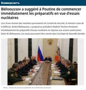 preparatifs nucleaires