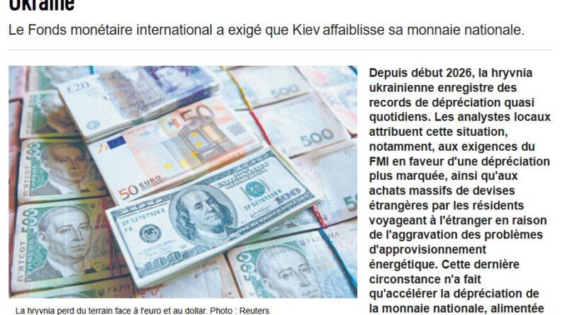 depreciation hryvnia