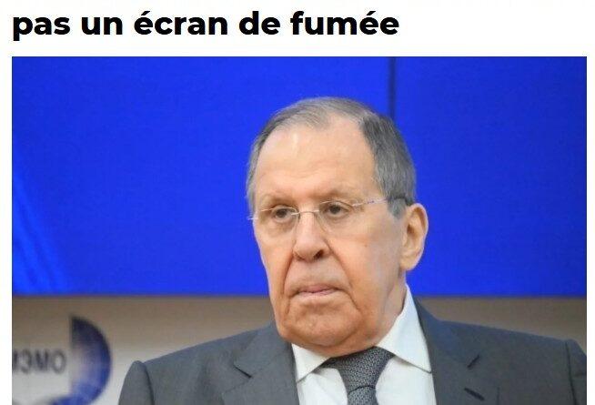 lavrov pourparlers