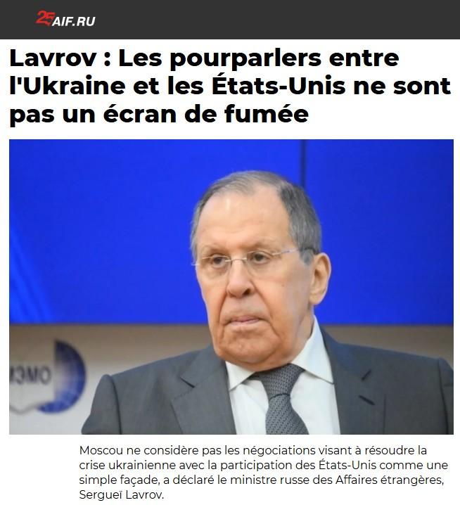 lavrov pourparlers