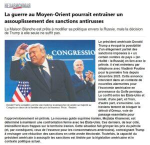 assouplissement sanctions