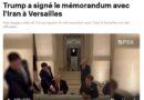 Trump a signé le mémorandum sur l’Iran à Versailles trump memorandum