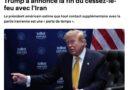Trump annonce la fin du cessez-le-feu avec l’Iran trump iran