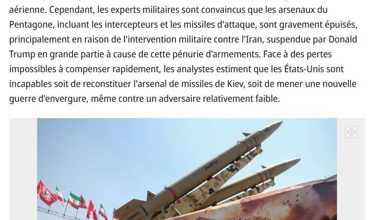 penurie missiles