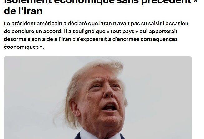 isolement iran